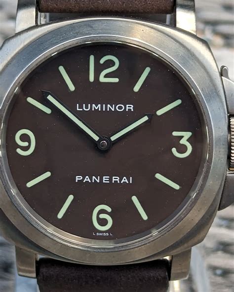 tobacco dial panerai|Panerai Luminor PAM00055 Titanium Tobacco Dial *Serviced*.